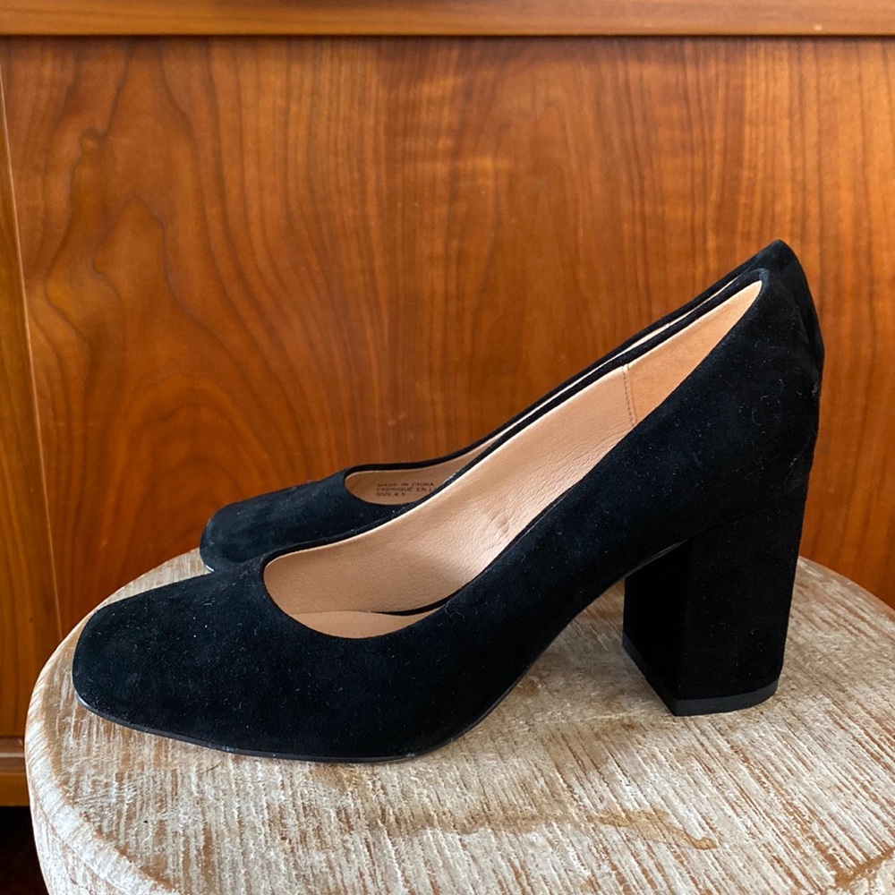 Anthropologie Black Block Heels